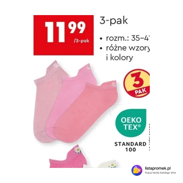 Skarpety damskie, 3-pak