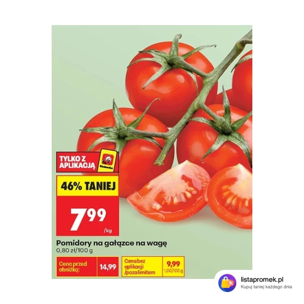 Pomidory na gałązce na wagę