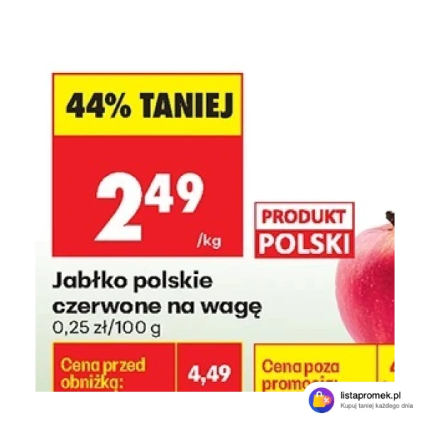 Jabłko polskie czerwone na wagę
