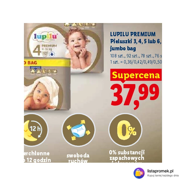 LUPILU PREMIUM Pieluszki 3, 4, 5 lub 6, jumbo bag