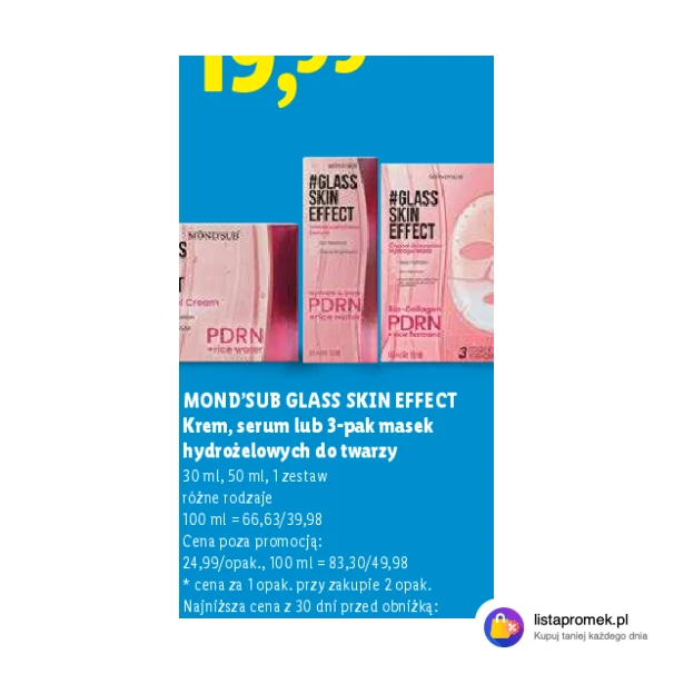 Krem, serum lub 3-pak masek hydrożelowych do twarzy