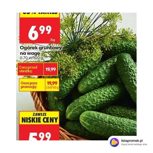 Ogórek gruntowy na wagę