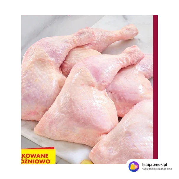 Świeża ćwiartka kurczaka pakowana próżniowo