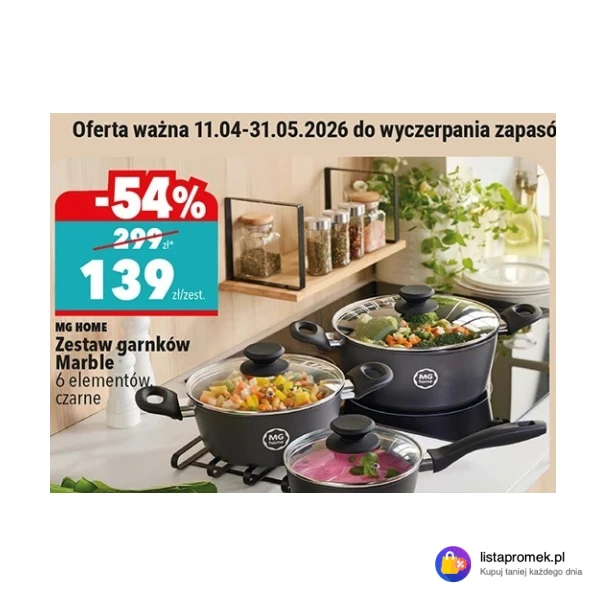 Zestaw garnków Marble 6 elementów