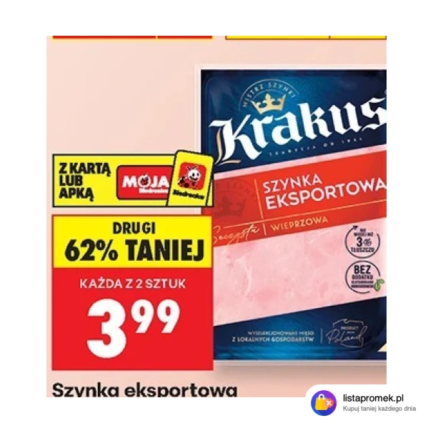 Szynka eksportowa wieprzowa Krakus, 120 g