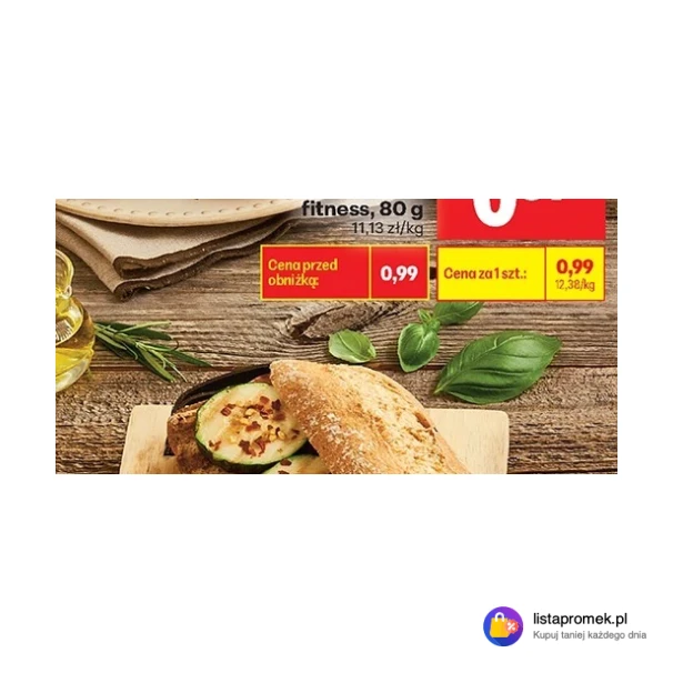 Półbagietka pełnoziarnista, 100 g