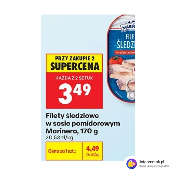 Filety śledziowe w sosie pomidorowym