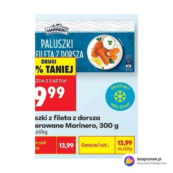 Paluszki z fileta z dorsza panierowane