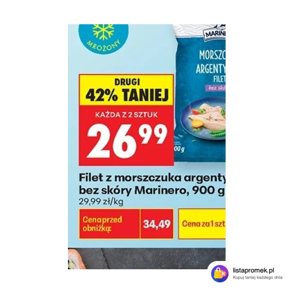 Filet z morszczuka argentyńskiego bez skóry