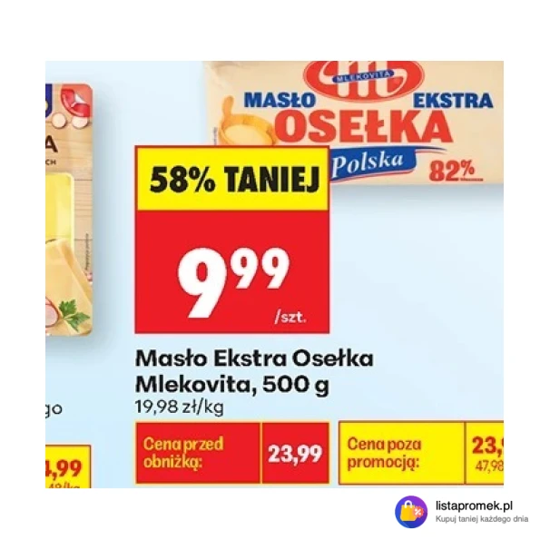 Masło Ekstra Osełka Mlekovita, 500 g