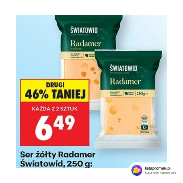 Ser żółty Radamer Światowid, 250 g