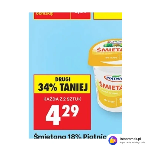 Śmietana 18% Piątnica, 400 g