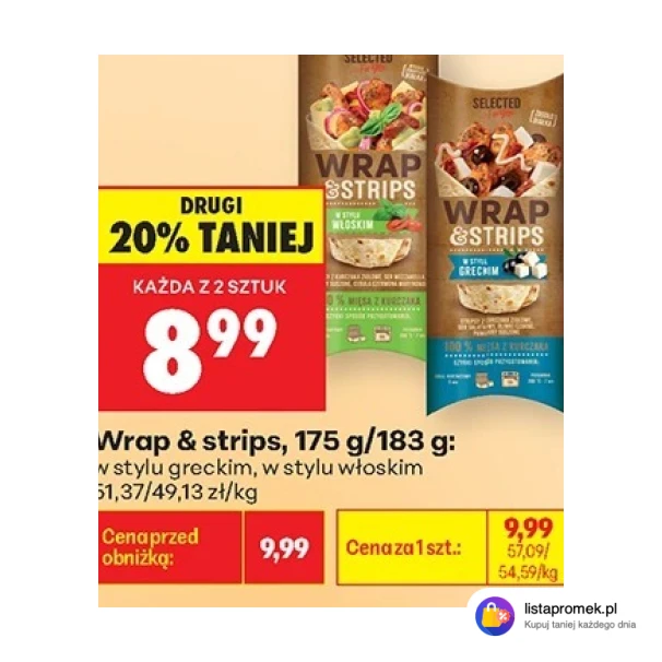 Wrap & strips, 175 g/183 g: w stylu greckim, w stylu włoskim