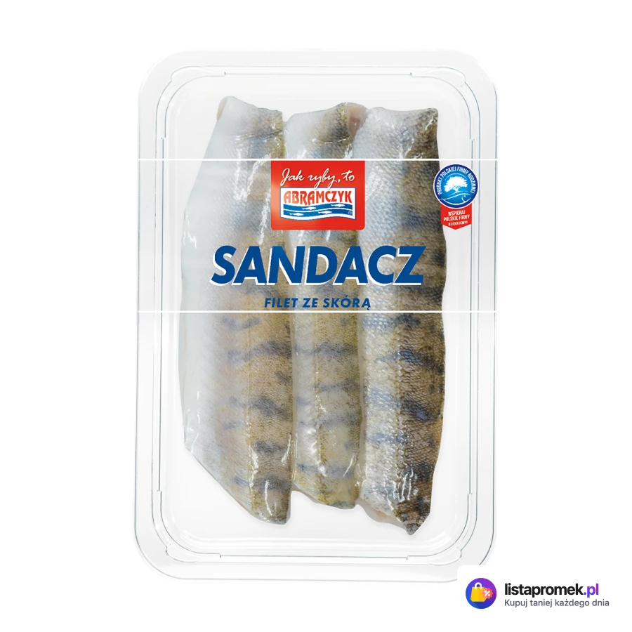 Sandacz, filet ze skórą