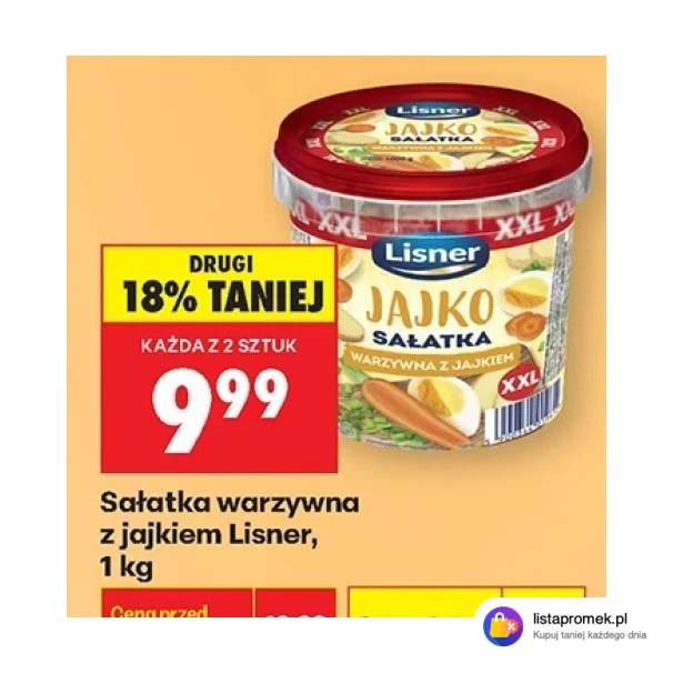 Sałatka warzywna z jajkiem Lisner, 1 kg