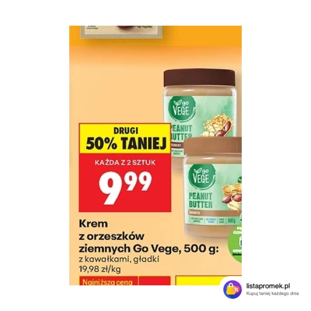 Krem z orzeszków ziemnych Go Vege