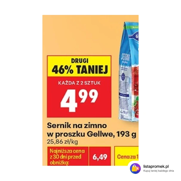 Sernik na zimno w proszku Gellwe