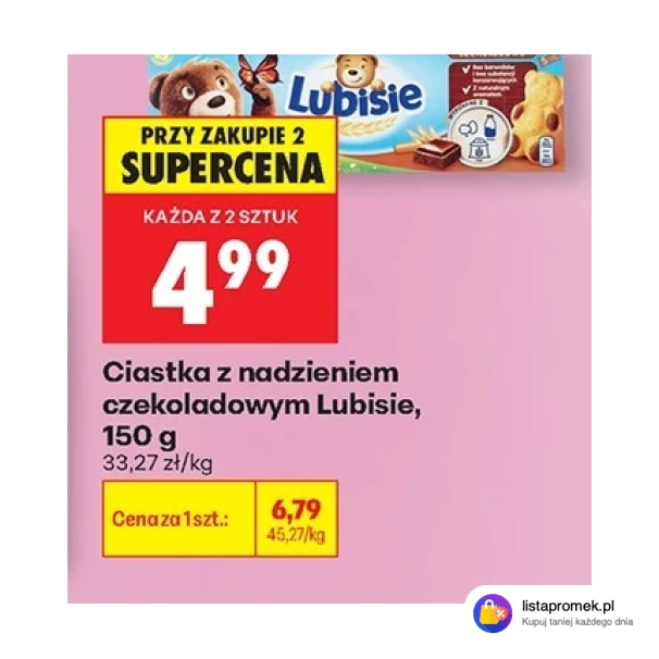 Ciastka z nadzieniem czekoladowym