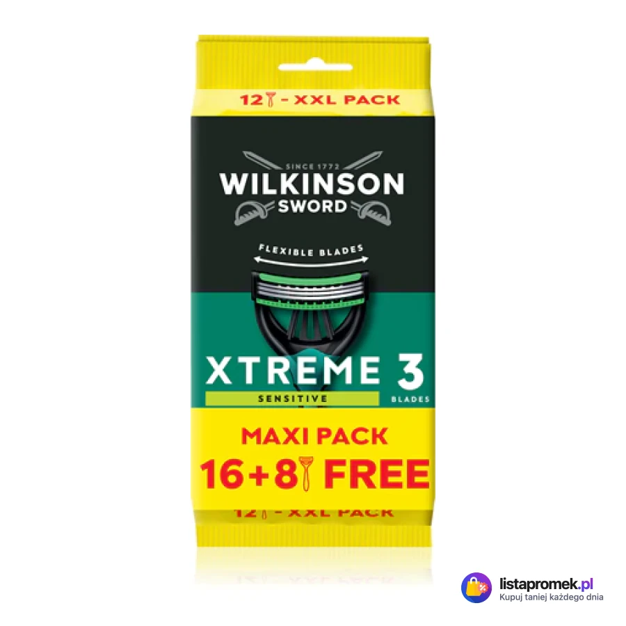 Maszynki jednorazowe Xtreme3 Sensitive Maxi Pack