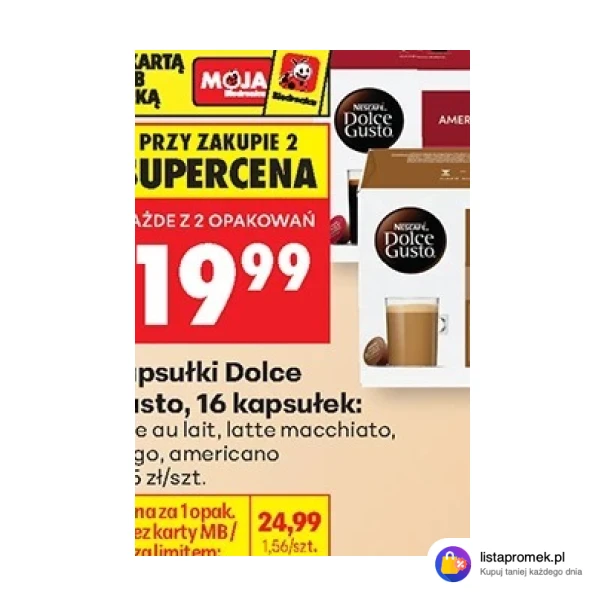 Kapsułki Dolce Gusto, 16 kapsułek