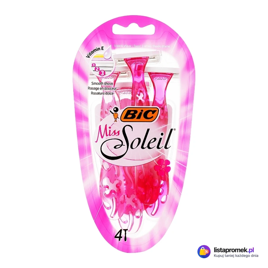 Maszynki do golenia Miss Soleil, różne rodzaje, 4 szt.