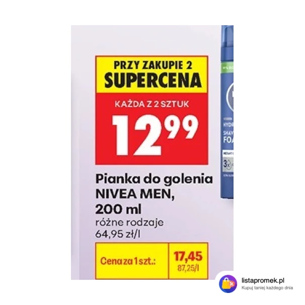 Pianka do golenia NIVEA MEN, 200 ml