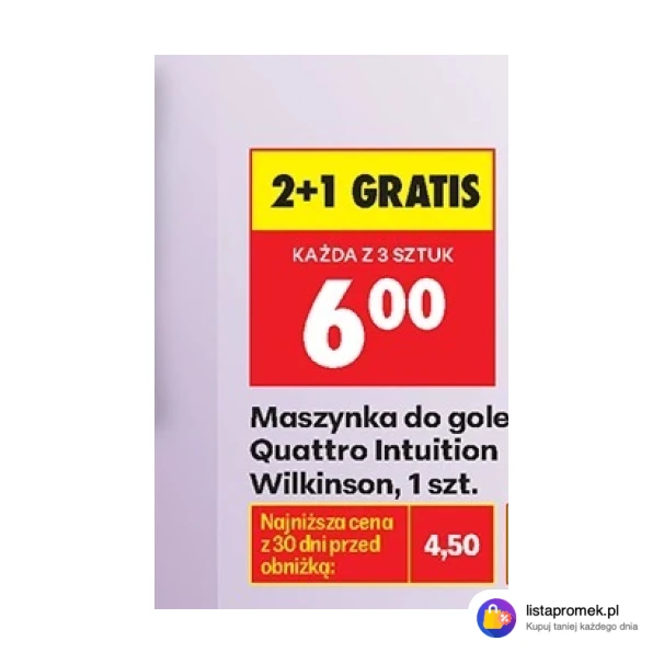 Maszynka do golenia Quattro Intuition Wilkinson, 1 szt.