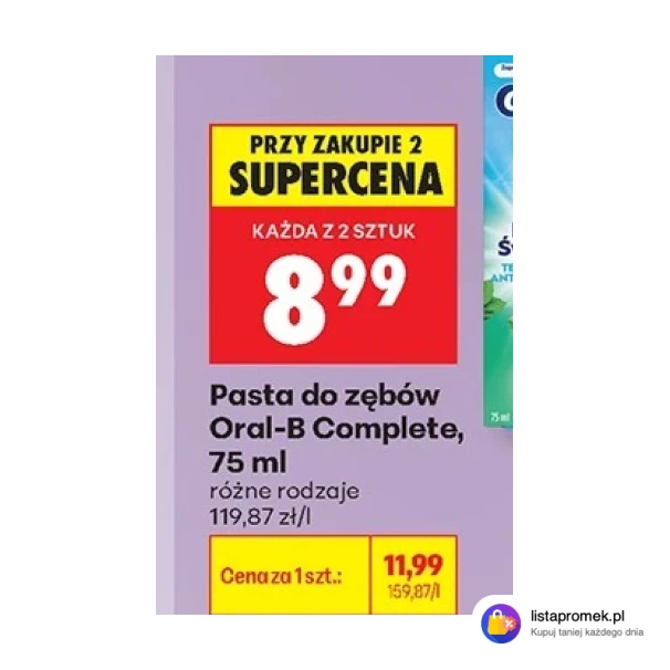 Pasta do zębów Oral-B Complete, 75 ml