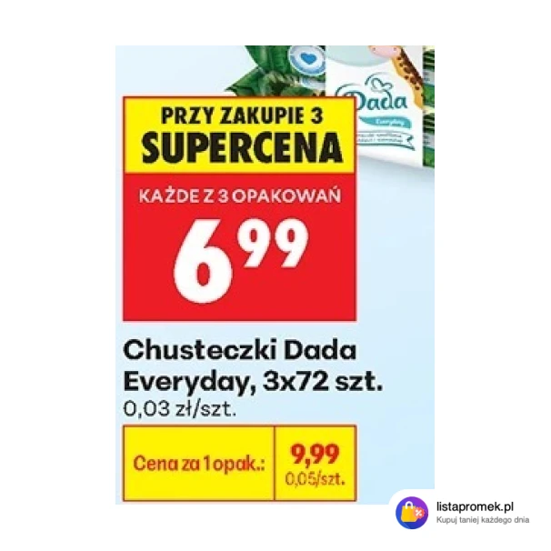 Chusteczki Dada Everyday, 3x72 szt.