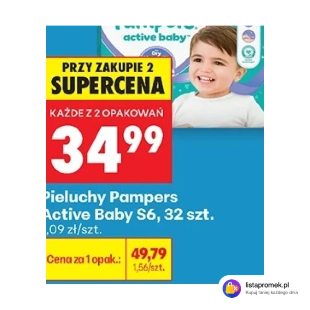 Pieluchy Pampers Active Baby S6, 32 szt.