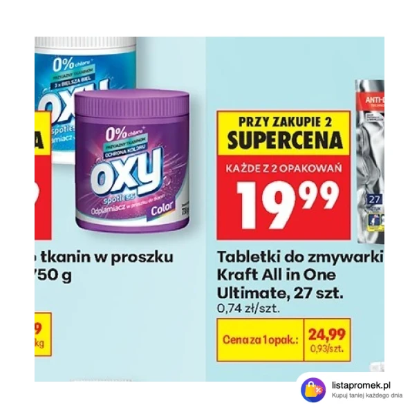 Odplamiacz do tkanin w proszku Oxy Spotless, 750 g