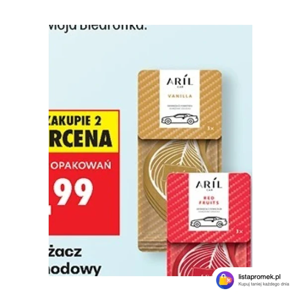 Odświeżacz samochodowy Celuloza Aril, 3 szt.