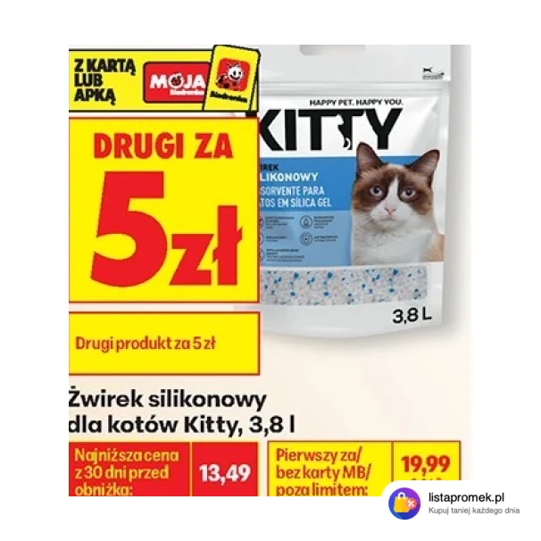Żwirek silikonowy dla kotów Kitty, 3,8 l