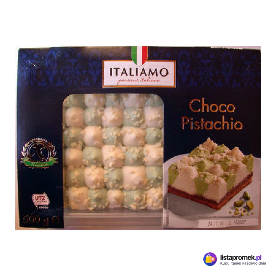 Deser pistacja i czekolada lub kakao i mascarpone