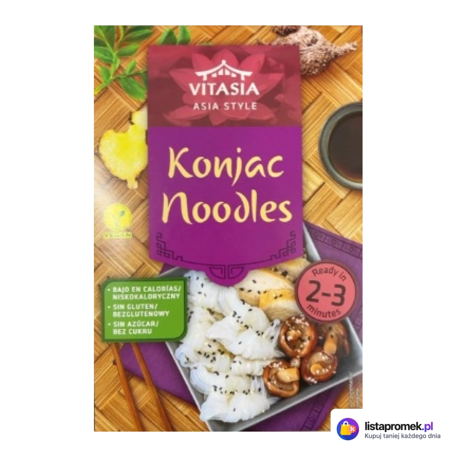 Makaron z mąki z korzenia konjac