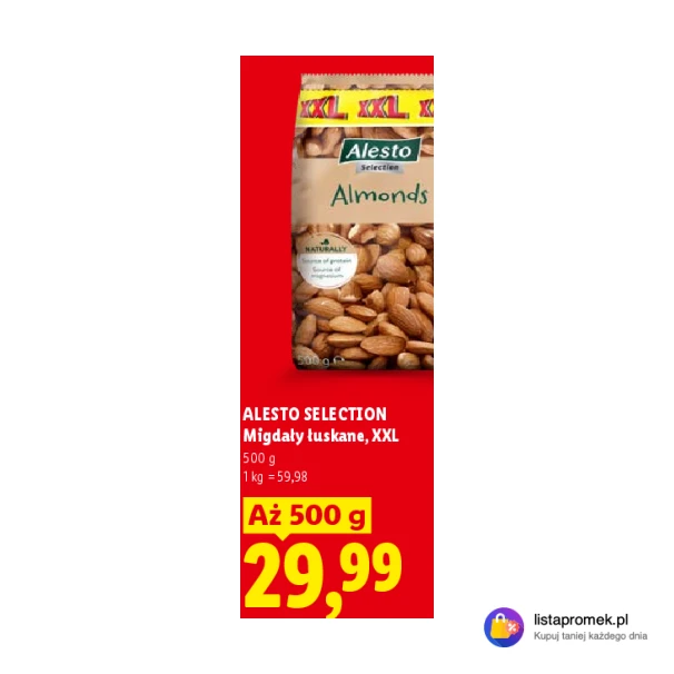 Migdały łuskane, XXL