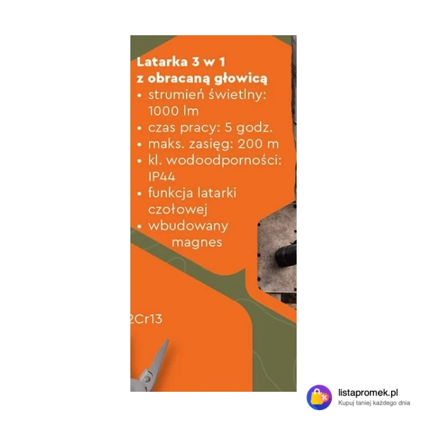 Latarka 3 w 1