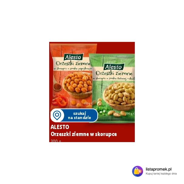 Orzeszki ziemne w skorupce paprykowe lub zielona cebulka