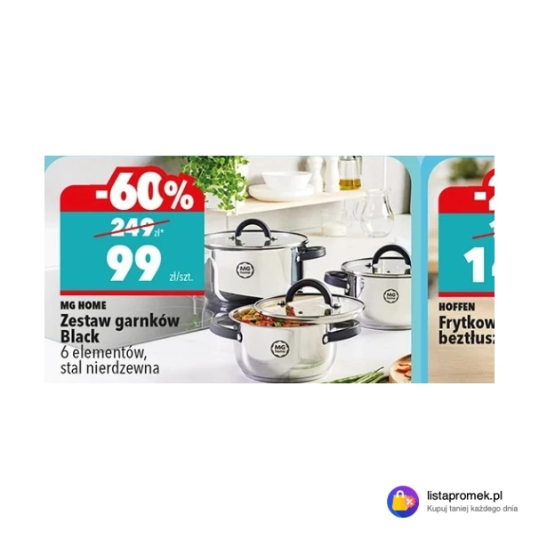 Zestaw garnków Black 6 elementów, stal nierdzewna