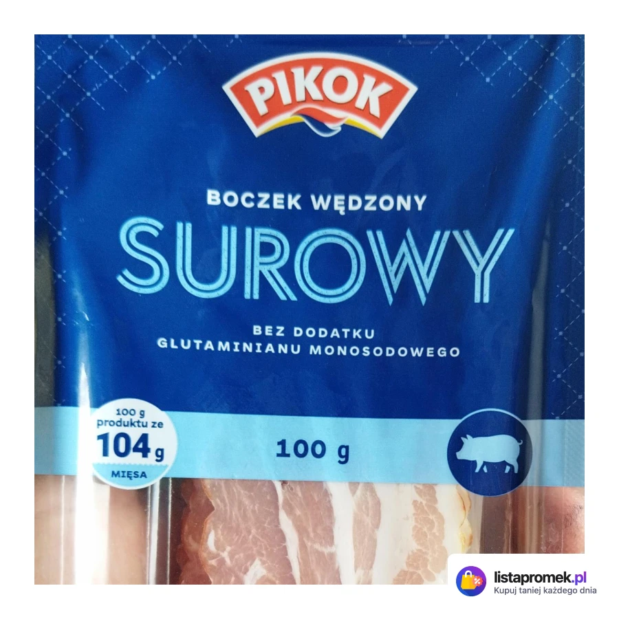 Boczek surowy wędzony