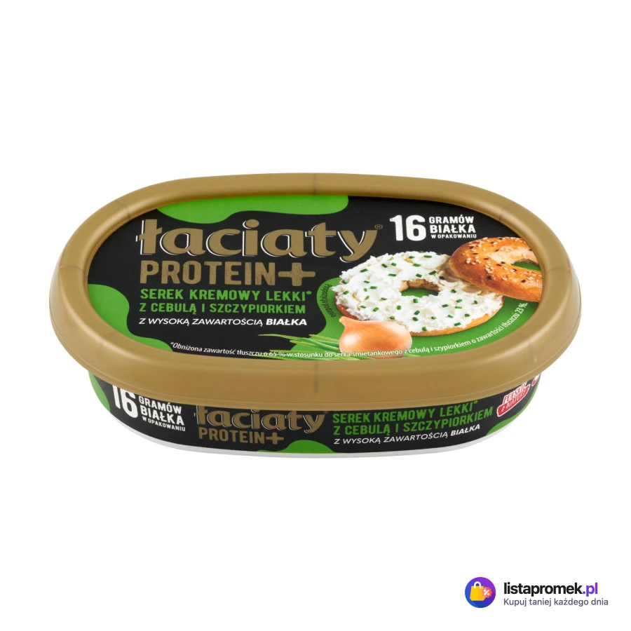 Serek kremowy lekki Łaciaty Protein+ (naturalny lub z cebulą i szczypiorkiem)