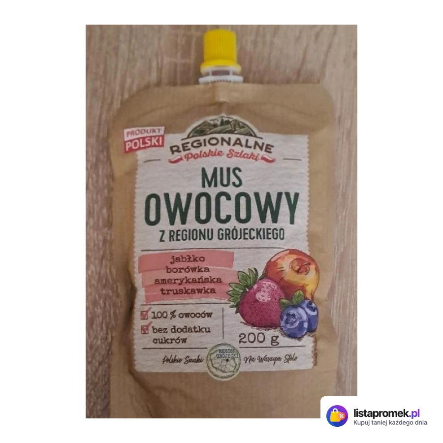 Mus owocowy Polskie smaki, różne rodzaje