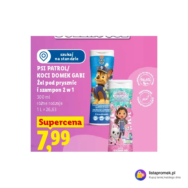 PSI PATROL/ KOCI DOMEK GABI Żel pod prysznic i szampon 2 w 1