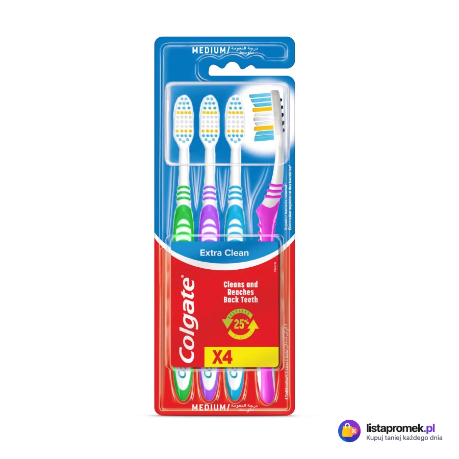 Szczoteczki do zębów Extra Clean, 4-pak