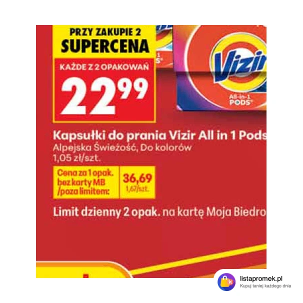 Kapsułki do prania Vizir All in 1 Pods