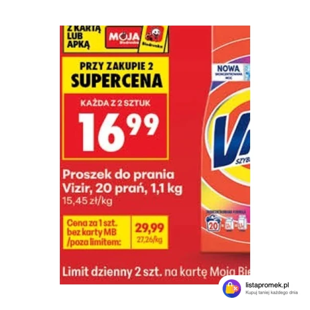 Proszek do prania Vizir, 20 prań, 1,1 kg