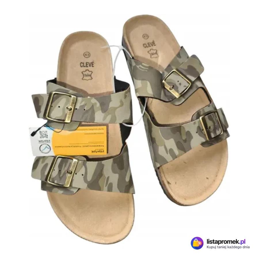 Klapki lub buty damskie bądź męskie