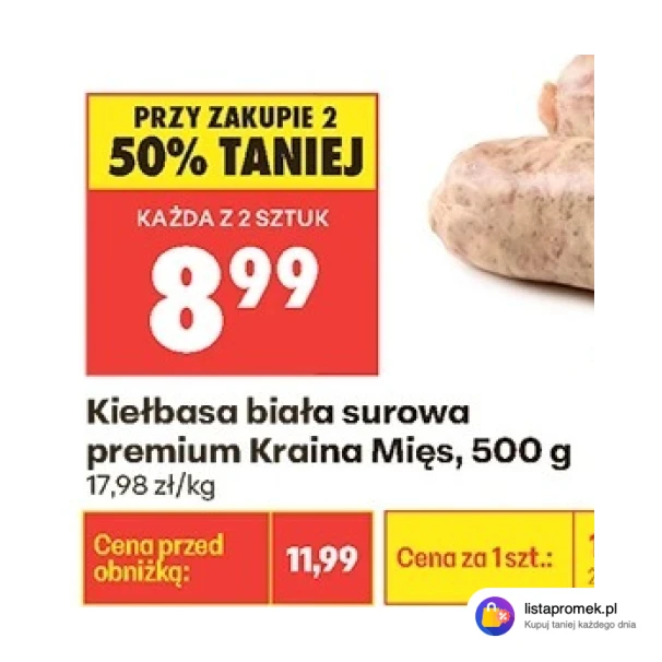 Kiełbasa biała surowa premium