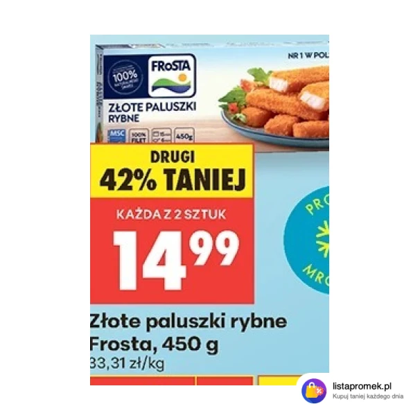 Złote paluszki rybne Frosta, 450 g