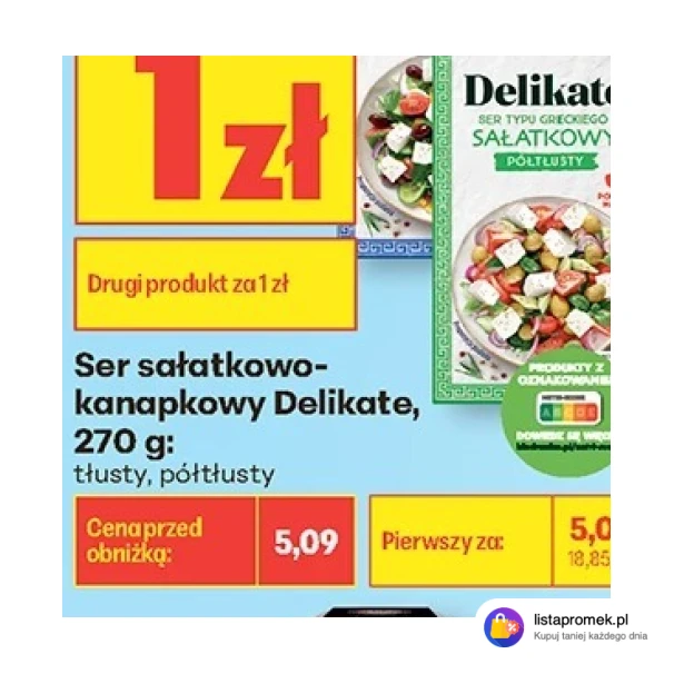 Ser sałatkowo-kanapkowy Delikate